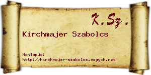 Kirchmajer Szabolcs névjegykártya